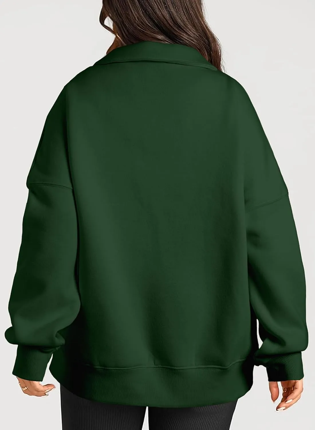 BLENCOT Sweatshirt for Women Long Sleeve Oversized Polo V Neck Fleece Workout Tops Lightweight Henley Pullover