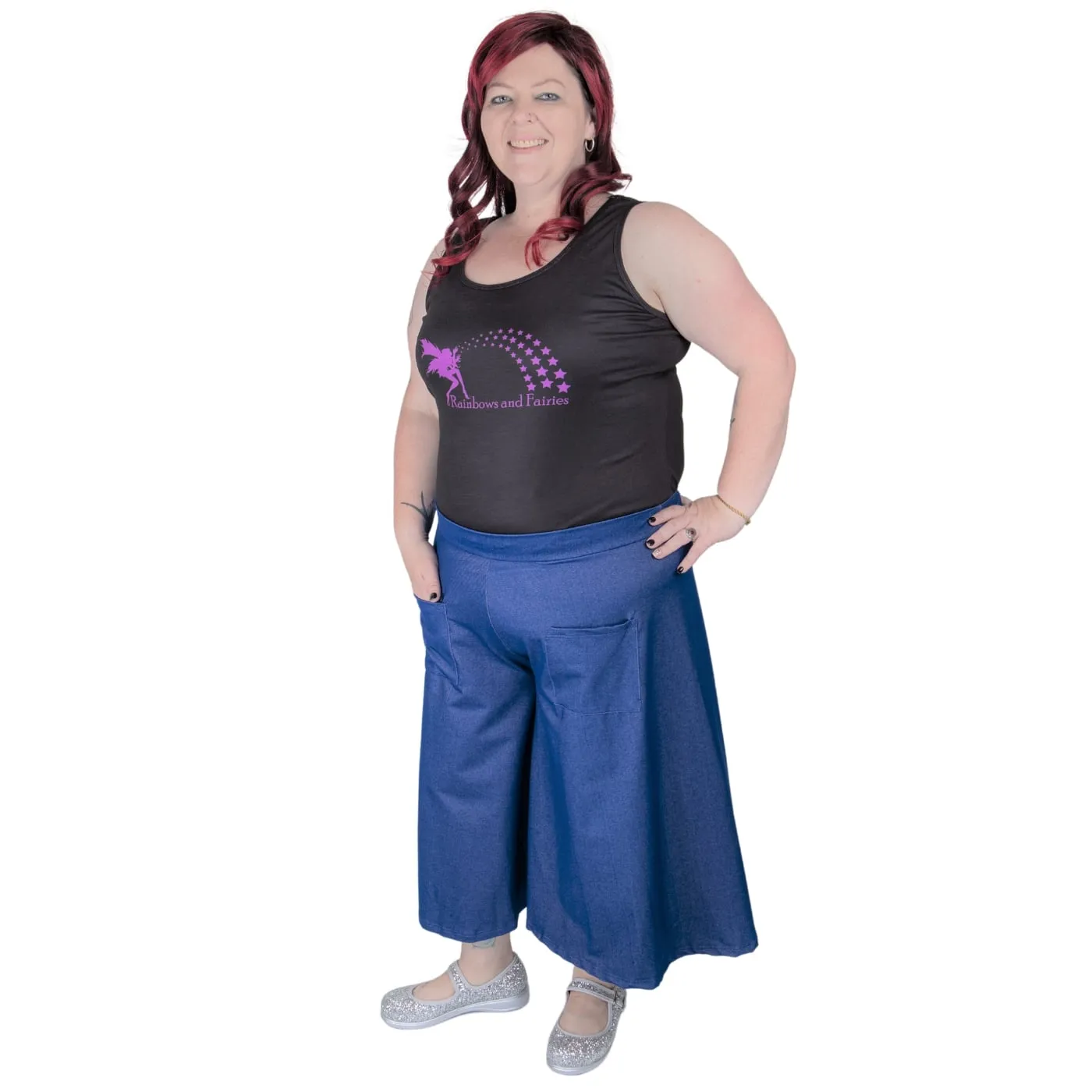 Blue Denim Culottes