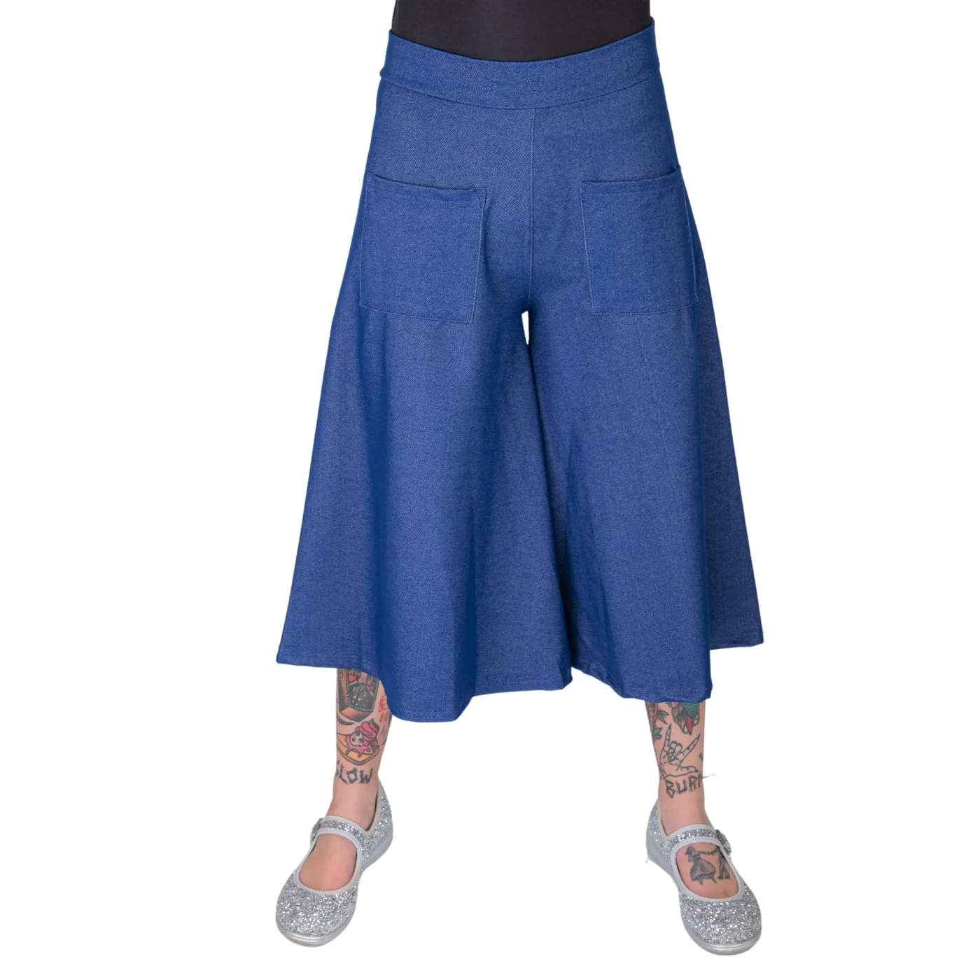 Blue Denim Culottes