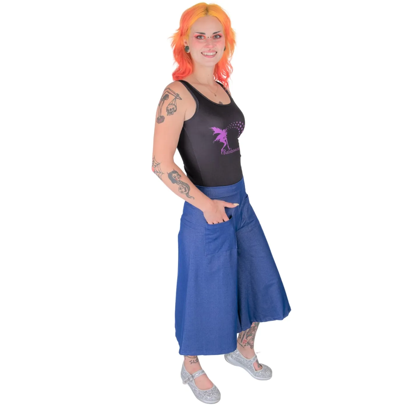 Blue Denim Culottes