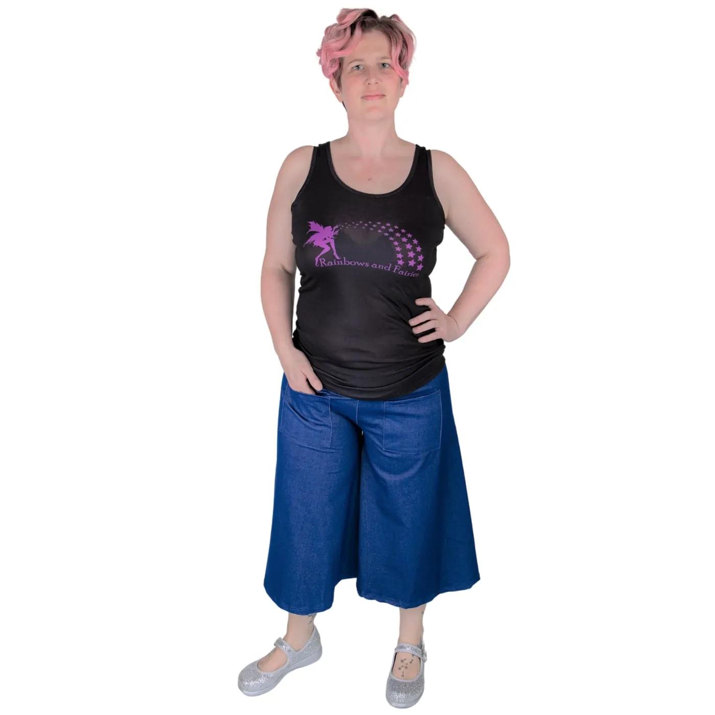 Blue Denim Culottes