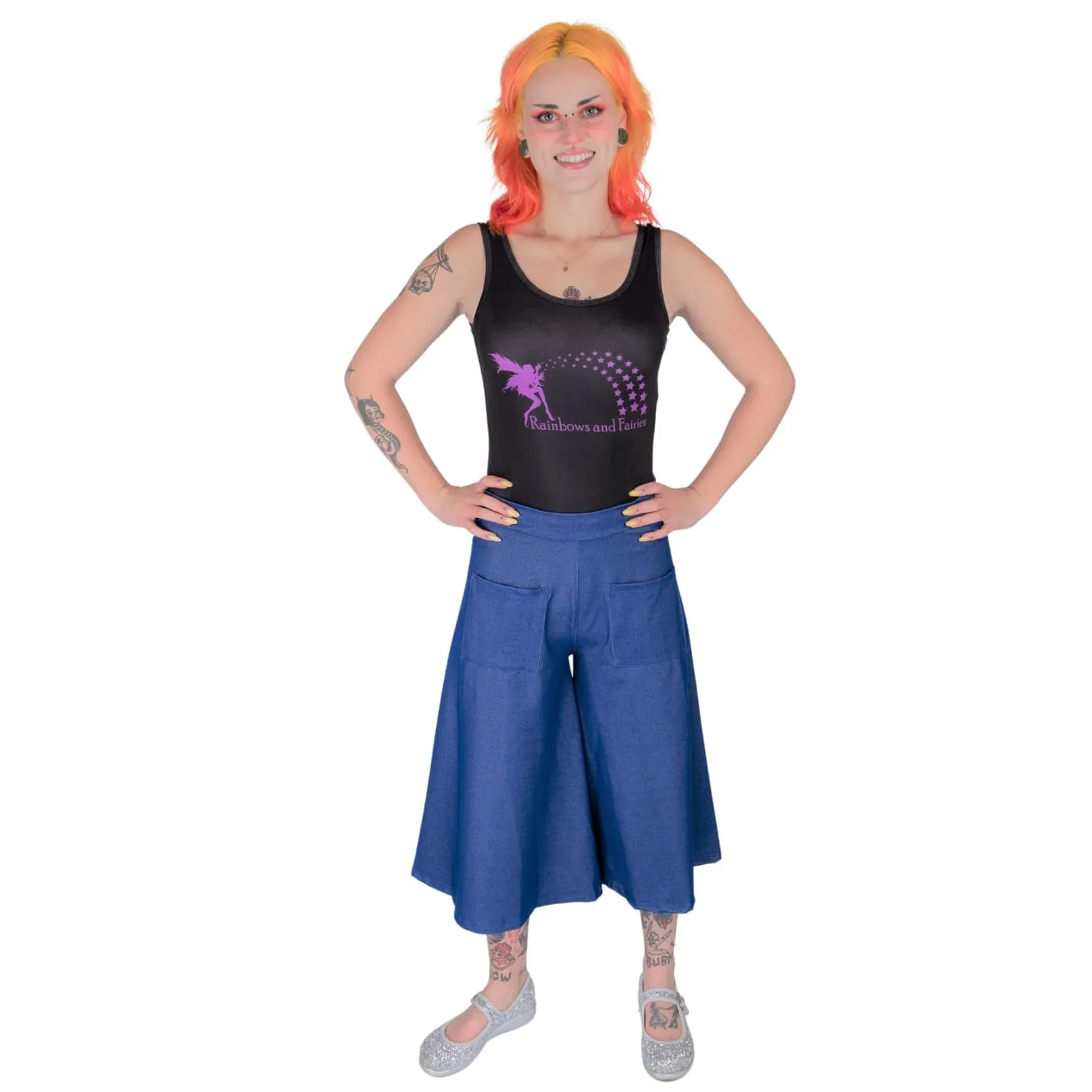 Blue Denim Culottes