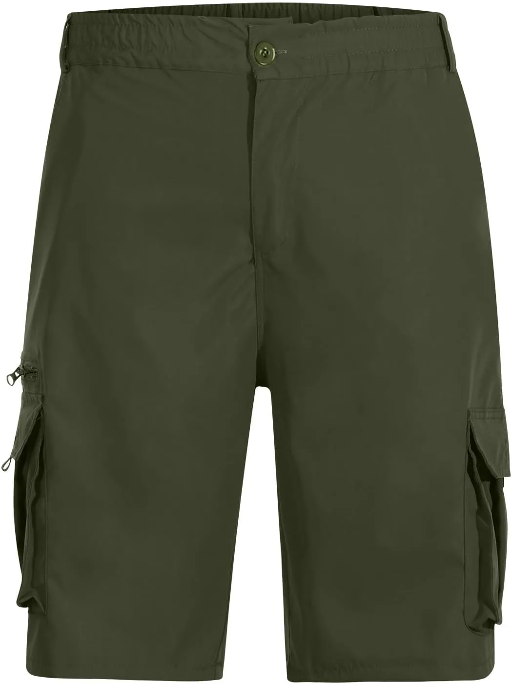 Cargo Shorts for Men Relaxed Fit Elastic Waist Bermuda Shorts Lightweight Multi-Pockets Casual Cargo Shorts