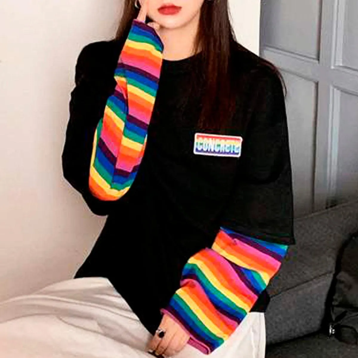 Concrete Rainbow Oversized Long Sleeve
