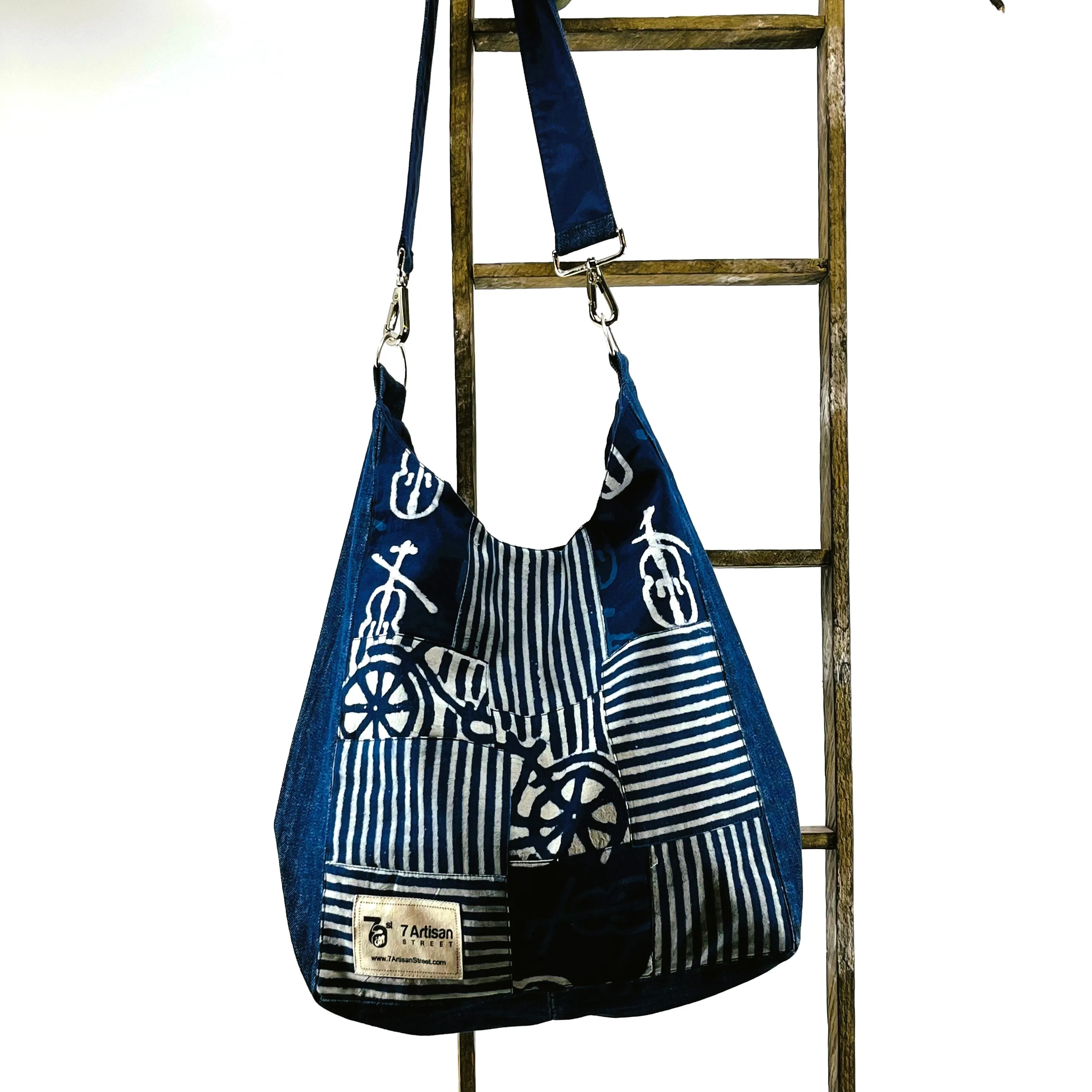 CUSTOM LISTING Large Denim Patchwork Bags & Denim Lace Bag