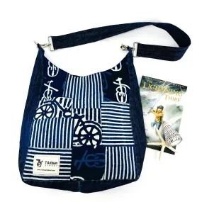 CUSTOM LISTING Large Denim Patchwork Bags & Denim Lace Bag