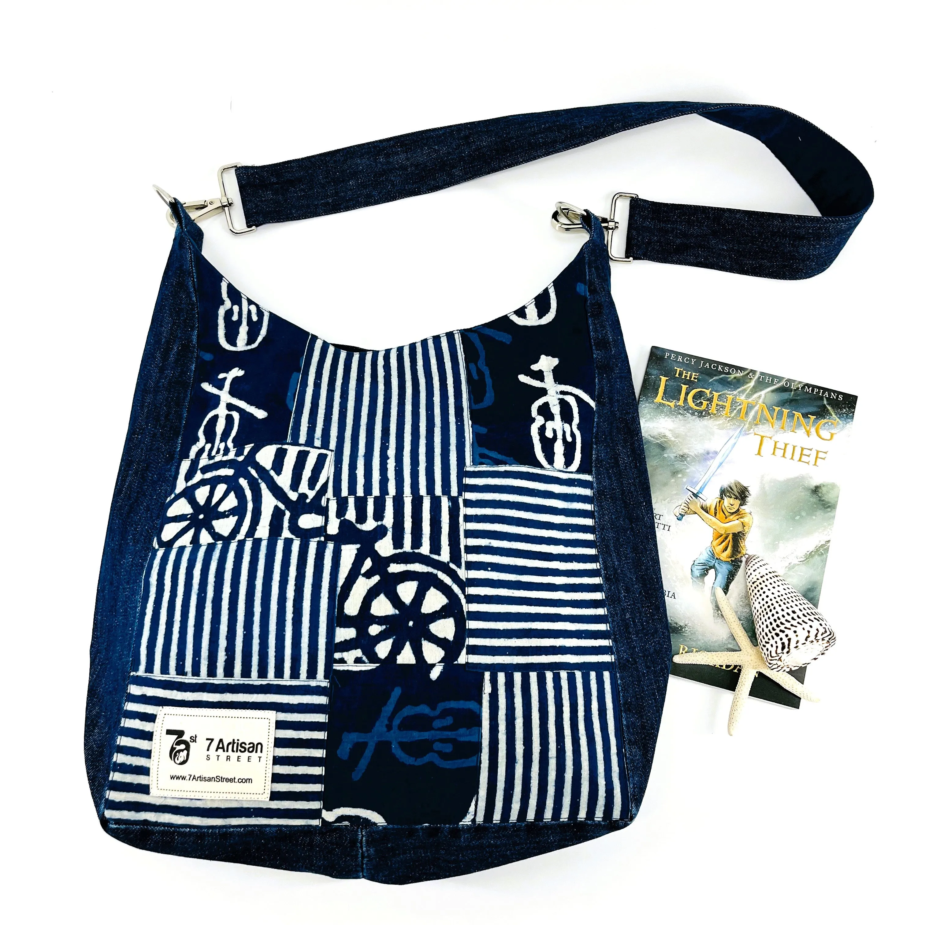 CUSTOM LISTING Large Denim Patchwork Bags & Denim Lace Bag