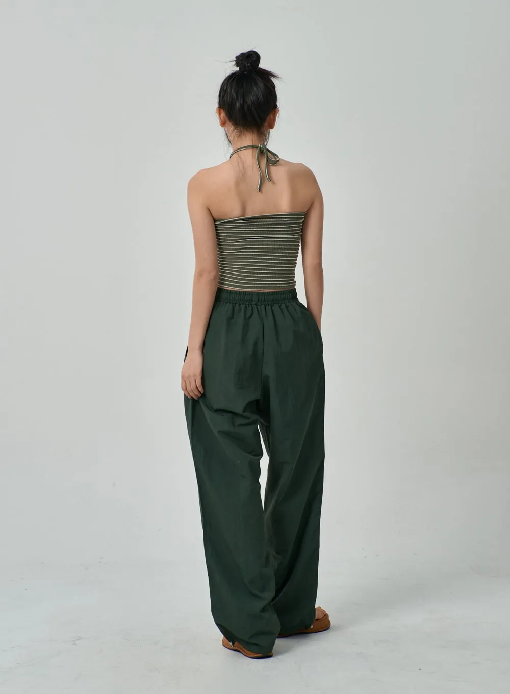 Drawstring Baggy Track Pants IF309