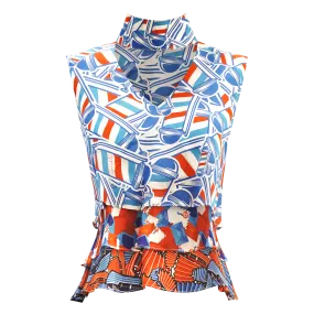 【HK CLASSIC】Silk Cheongsam Tank Top (紅白藍)