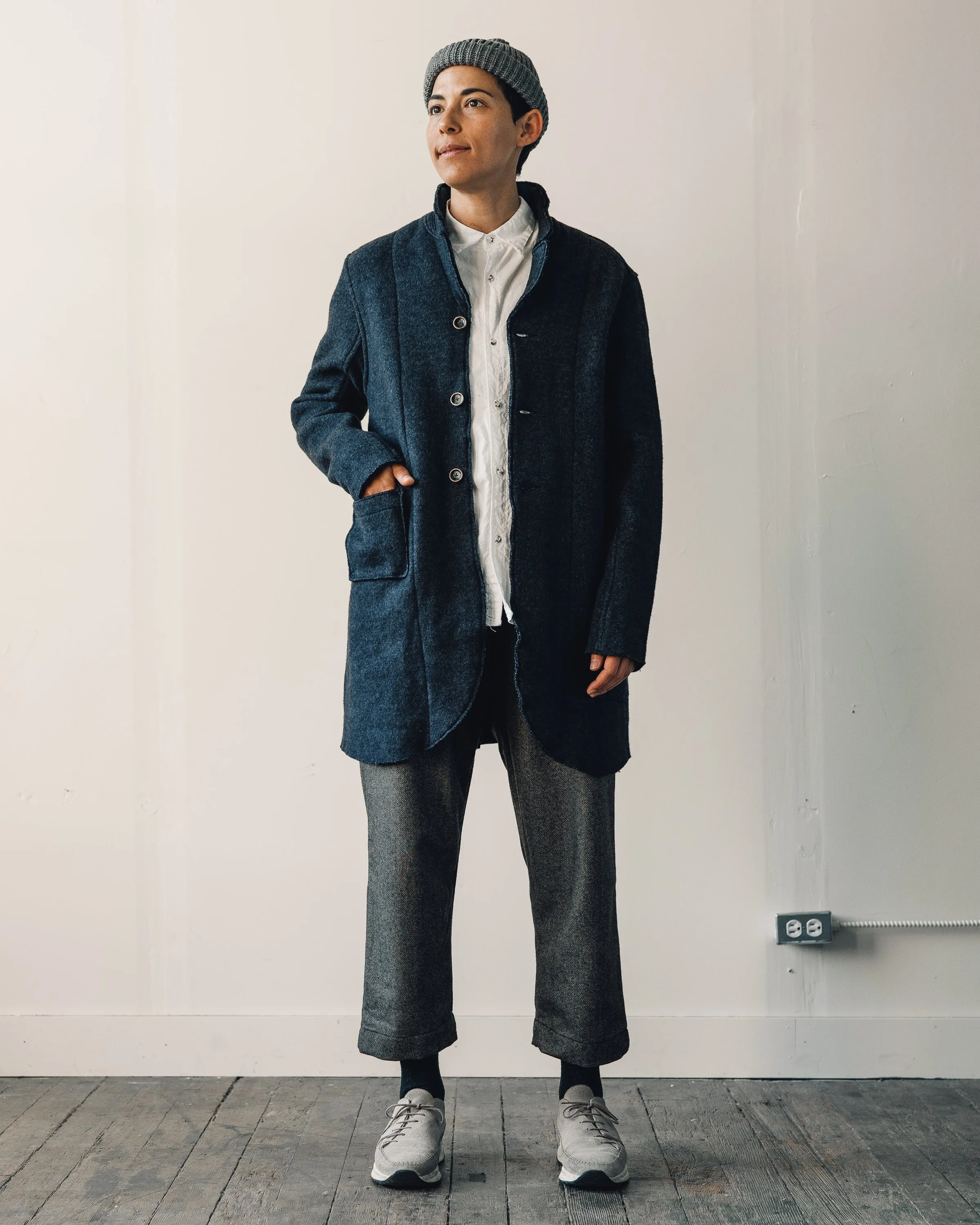 Kapital Tyrol Wool Nomad Jacket, Navy