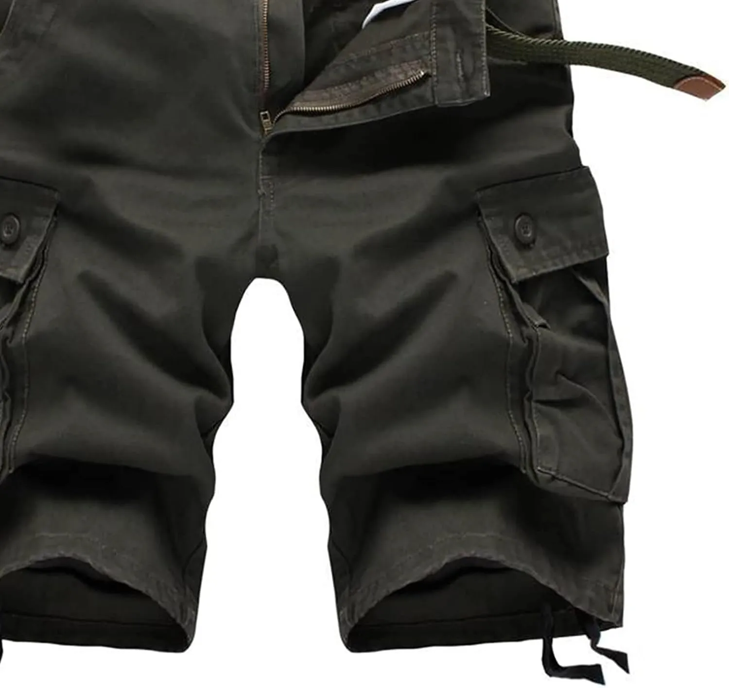 Mens Cargo Shorts Relaxed Fit Stretch Waist Multi Pocket Athletic Jogger Shorts Lightweight Tooling Shorts No Belt