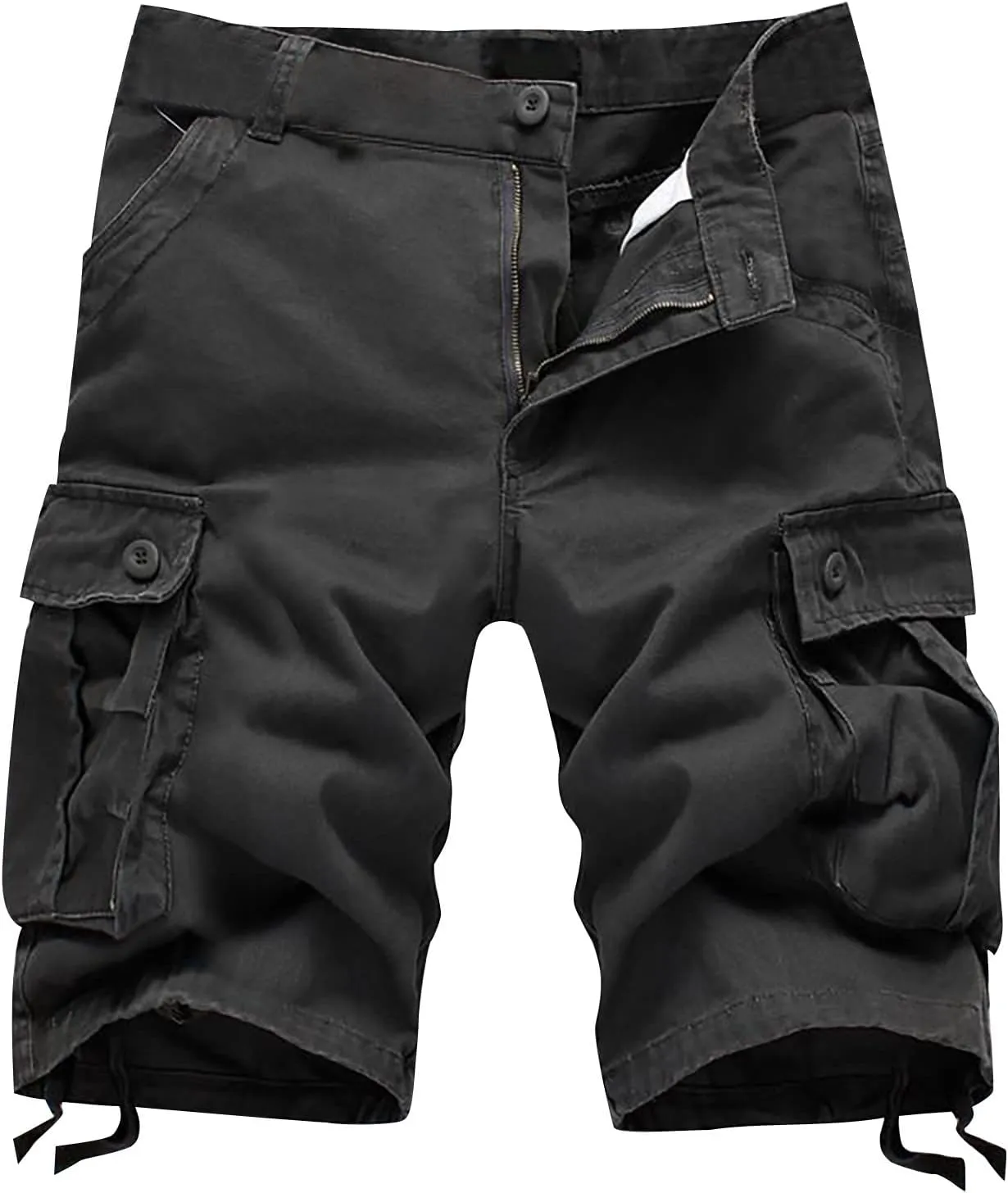 Mens Cargo Shorts Relaxed Fit Stretch Waist Multi Pocket Athletic Jogger Shorts Lightweight Tooling Shorts No Belt
