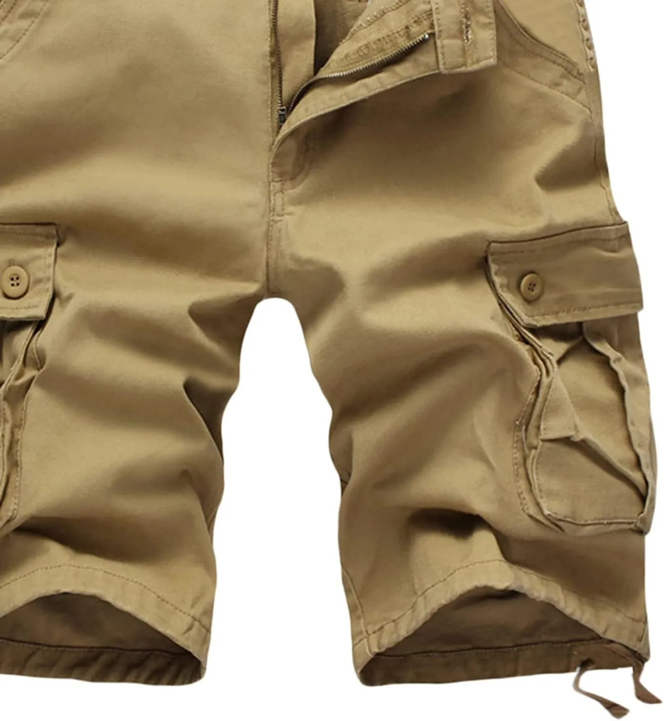 Mens Cargo Shorts Relaxed Fit Stretch Waist Multi Pocket Athletic Jogger Shorts Lightweight Tooling Shorts No Belt