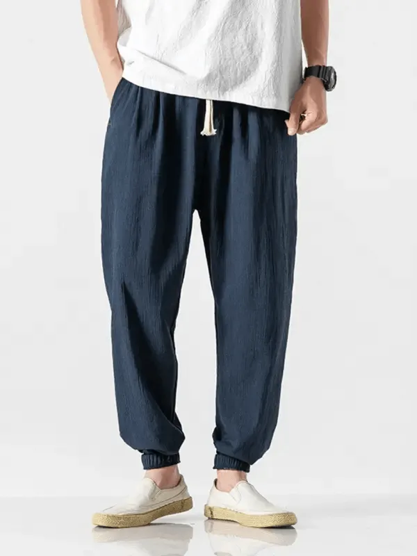 Men's Linen Pants with Drawstring