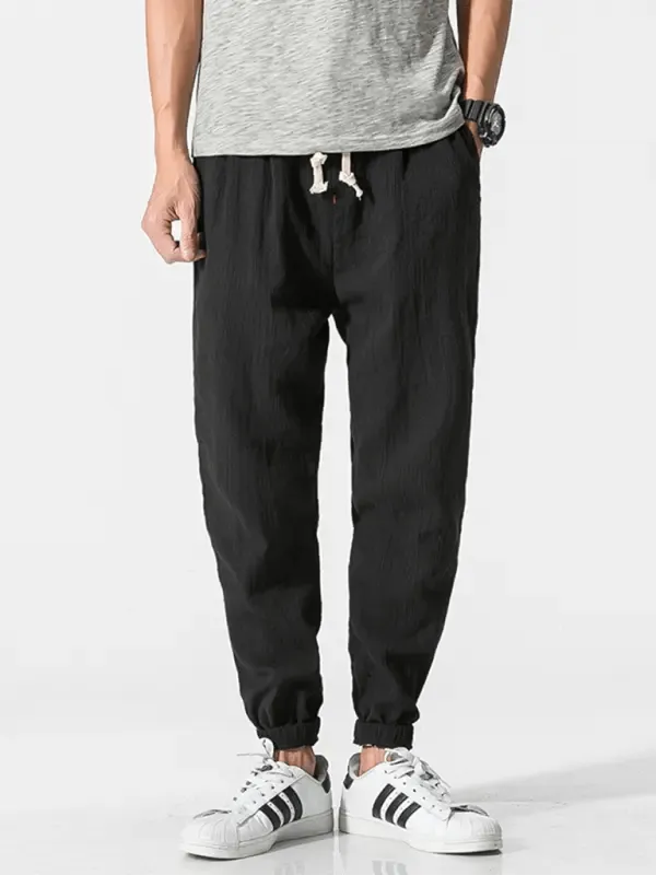 Men's Linen Pants with Drawstring