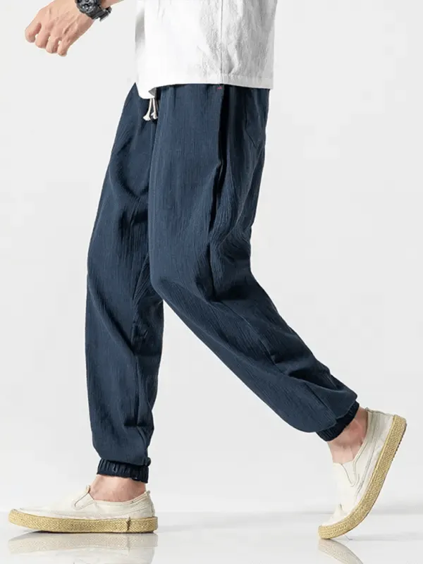 Men's Linen Pants with Drawstring