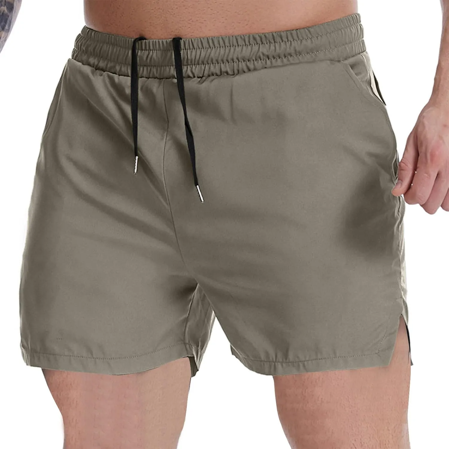 Mens Shorts Running Sport Cargo Shorts Summer Quick Dry Gym Shorts Boys Breathable Relaxed Fit Shorts Elastic Waist