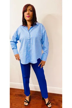 Oversized Cotton Stripe Shirt