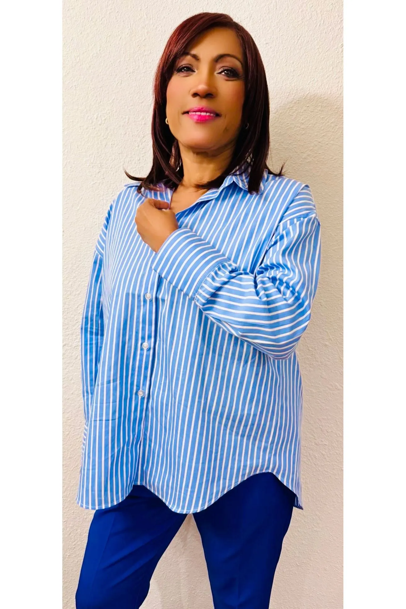 Oversized Cotton Stripe Shirt