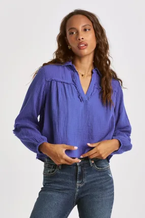RADELLA BELL SLEEVE BLOUSE GALACTIC COBALT