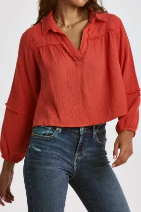 RADELLA BELL SLEEVE BLOUSE RADIENT RED