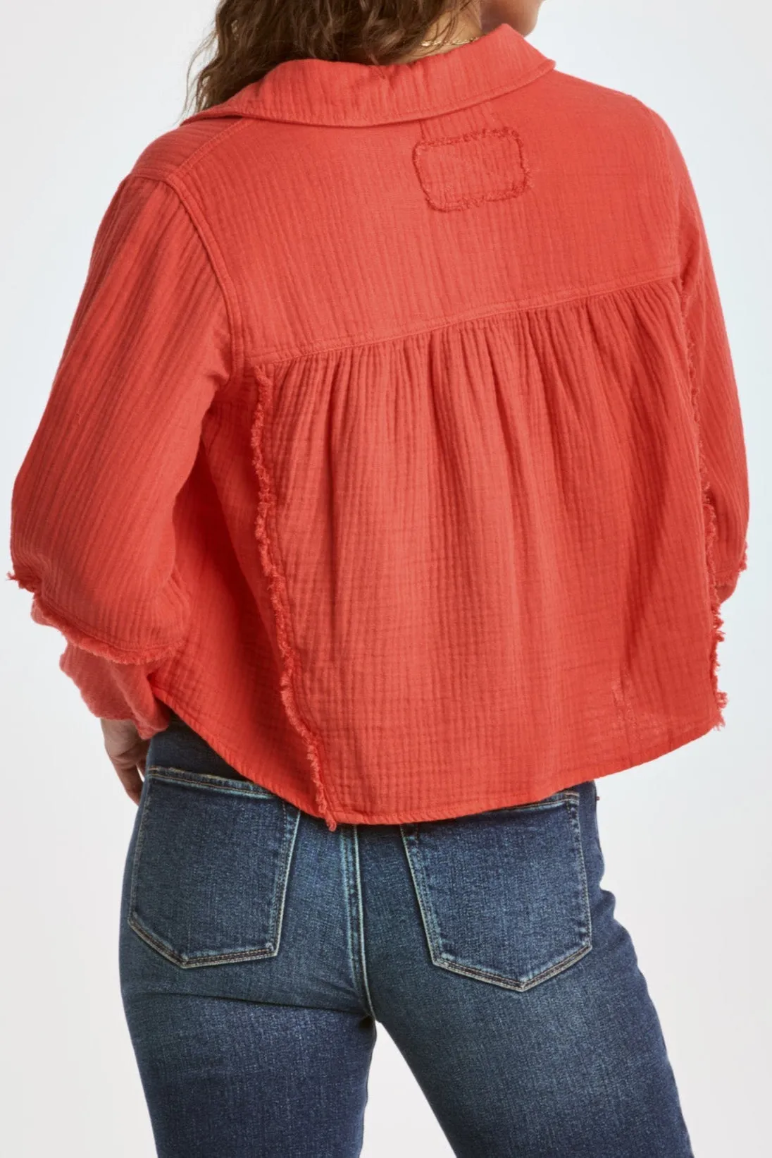 RADELLA BELL SLEEVE BLOUSE RADIENT RED