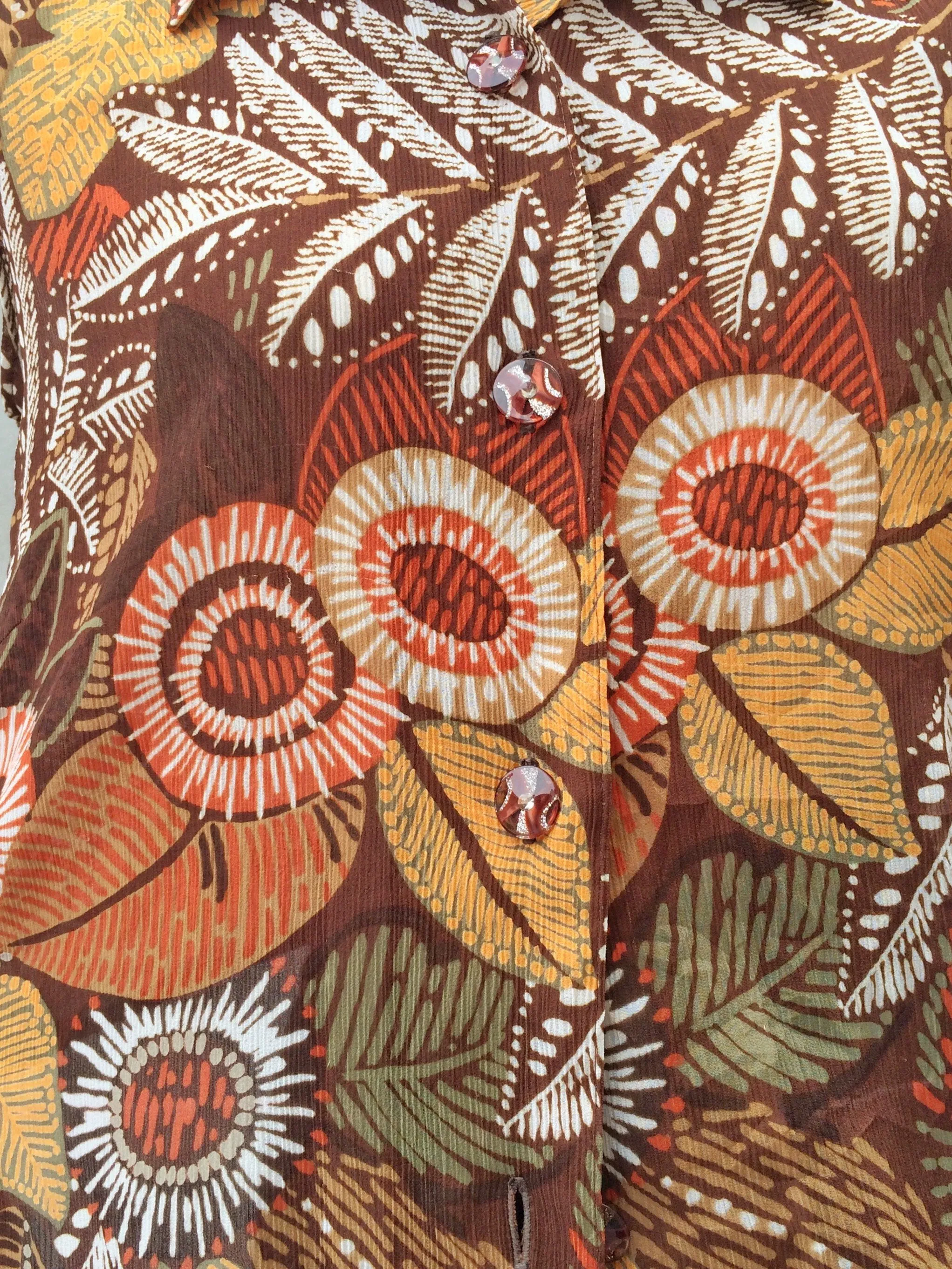 SALE! | Brownie Points | Vintage 1980s tie-front Brown sleeveless blouse