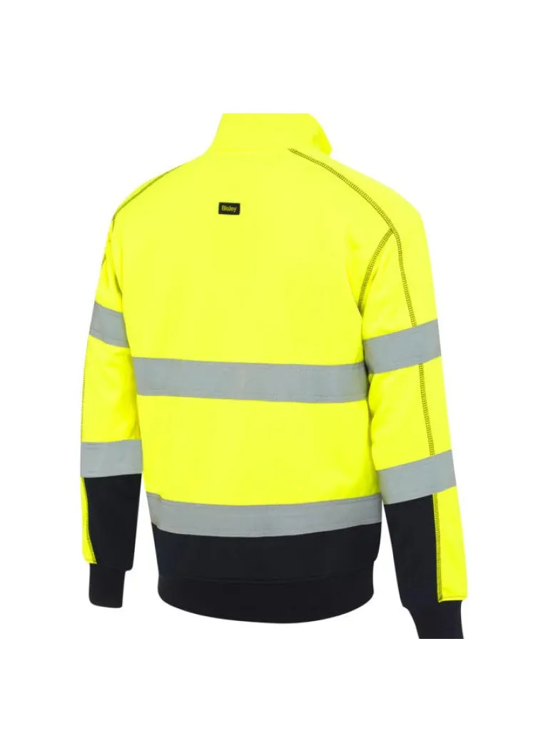 TAPED HI VIS ZIP FLEECE PULLOVER WITH SHERPA LINING