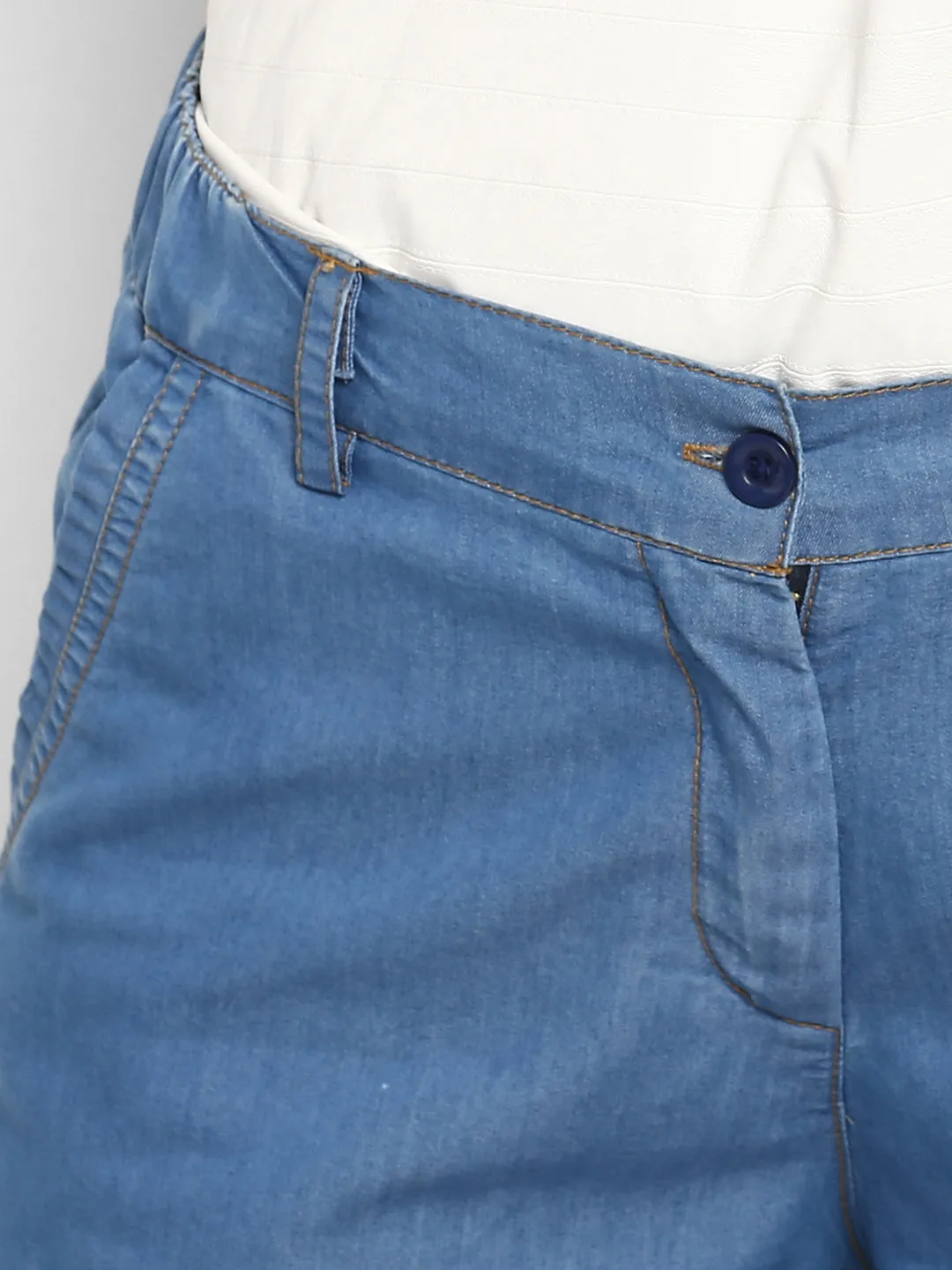 Women's Light Blue Denim Culotte