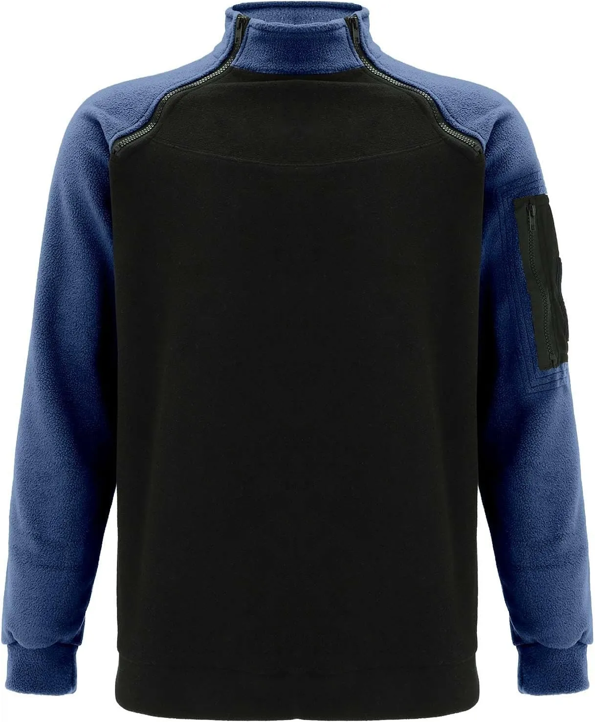 ZYXTIM Men's Combat Tactical Shirt Long Sleeve Mockneck Side Zipper Warm Outdoor Work Pullover Top Big-Tall Airsoft Clothing
